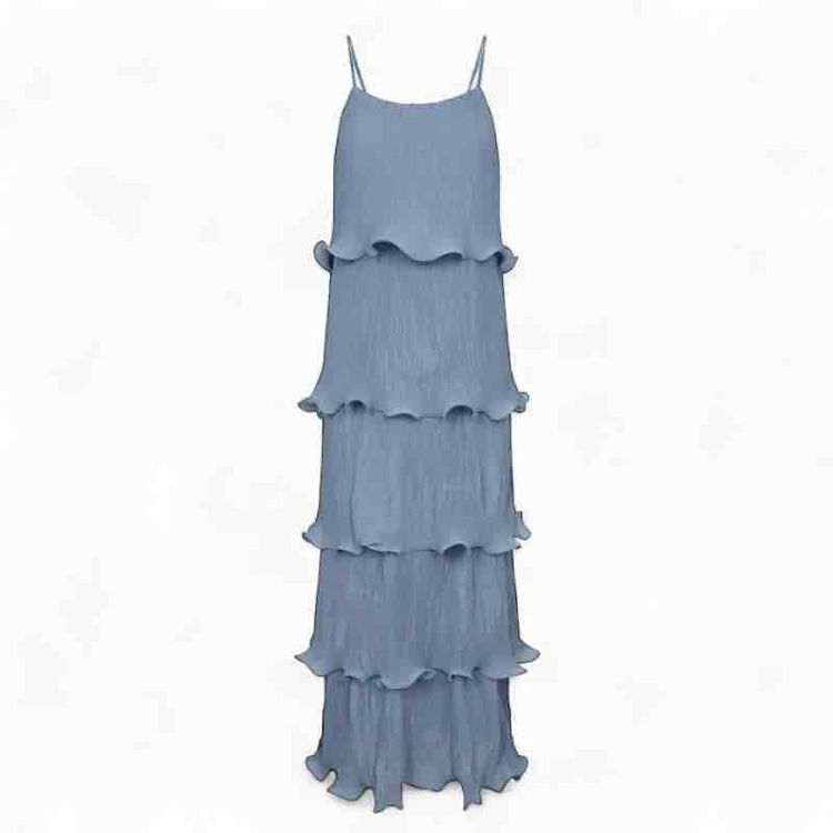 ruffle long dress