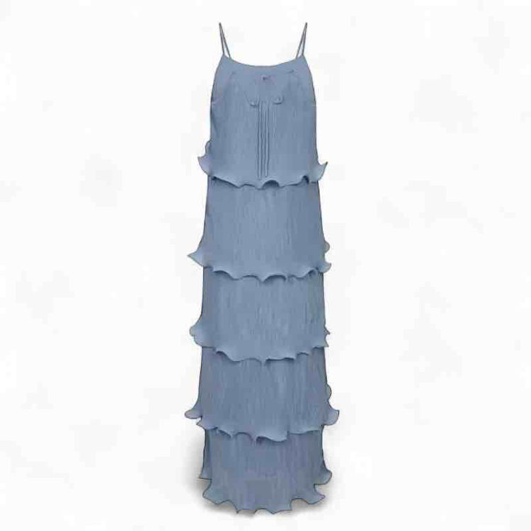 ruffle long dress