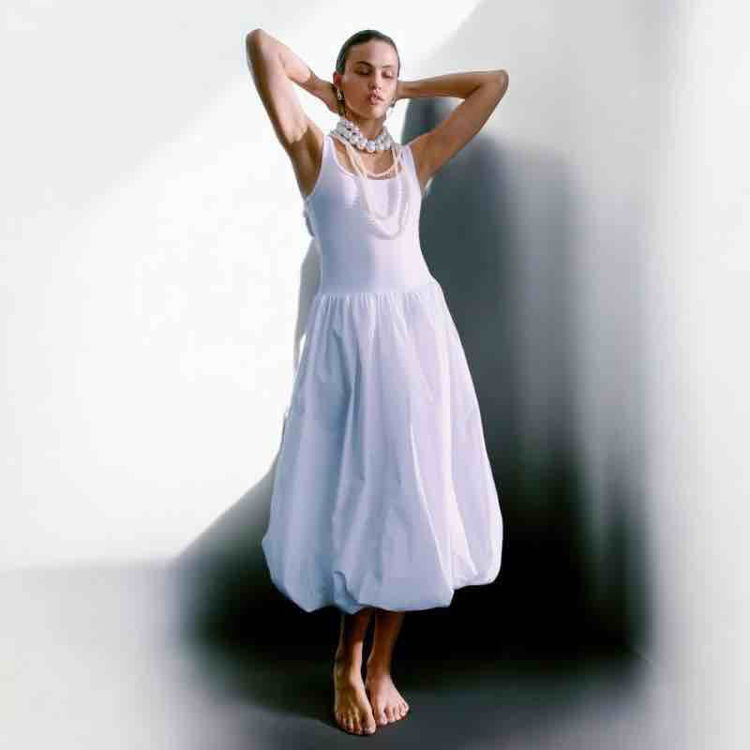 ballon jersey dress