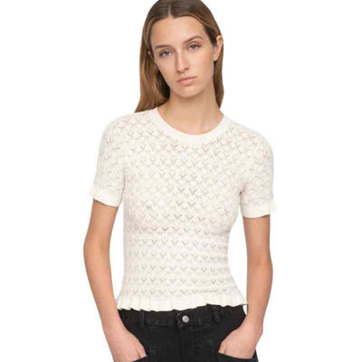 Fine gauge knit tee