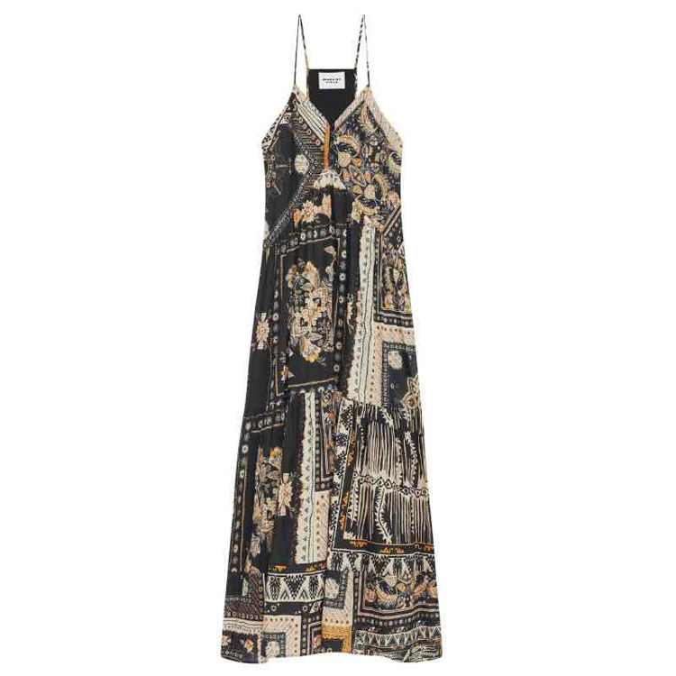 printet slip dress