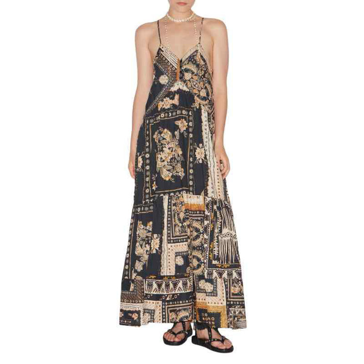 printet slip dress