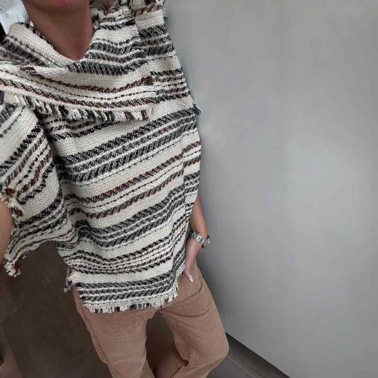 poncho boucle