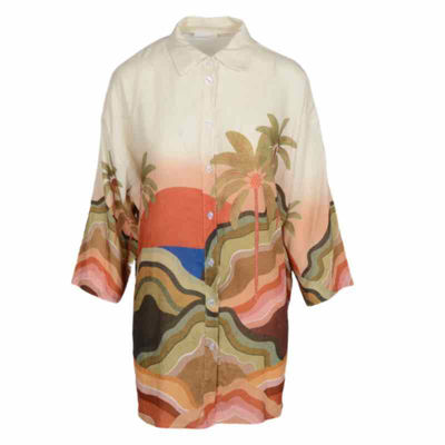 skjorte palme print
