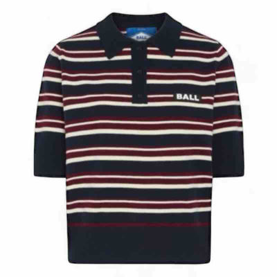 knit strib polo