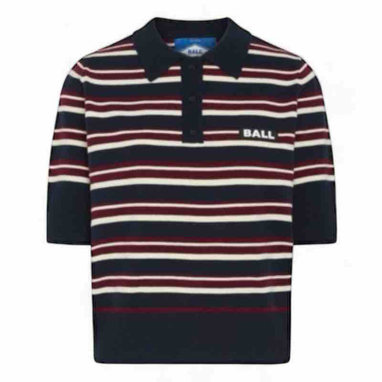 knit strib polo