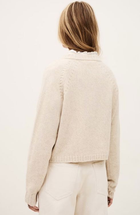 cashmere strik med lynlås