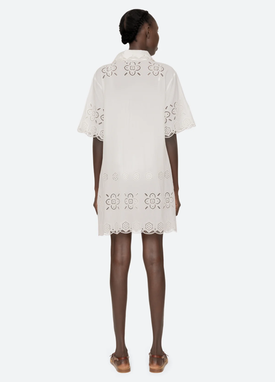 bluse med bindebånd