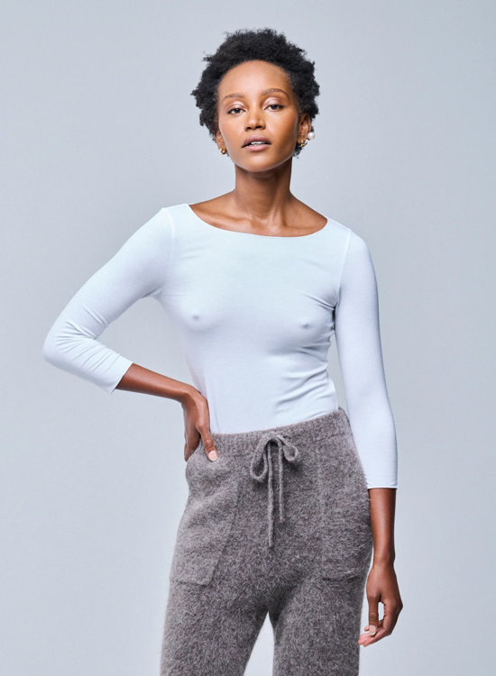 tshirt med 3/4 ærme