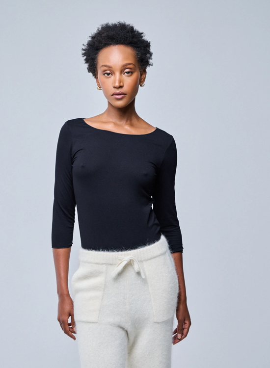 tshirt med 3/4 ærme